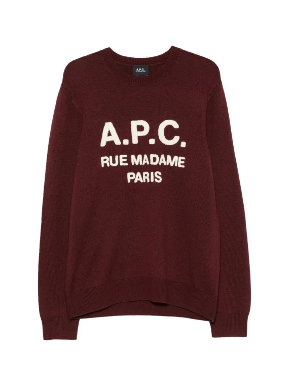 Maglione bordeaux in lana vergine