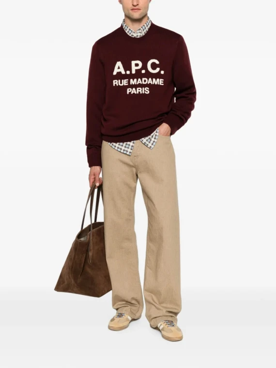 Maglione bordeaux in lana vergine A.P.C.