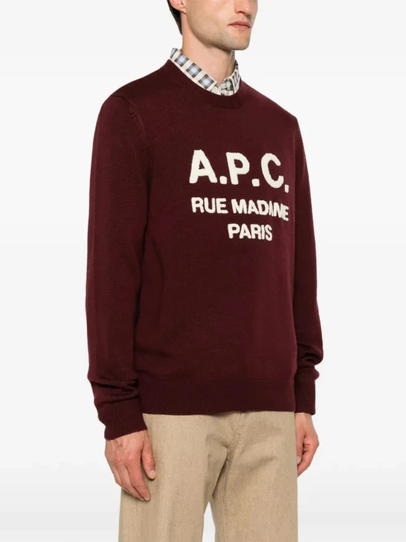 Maglione bordeaux in lana vergine A.P.C.
