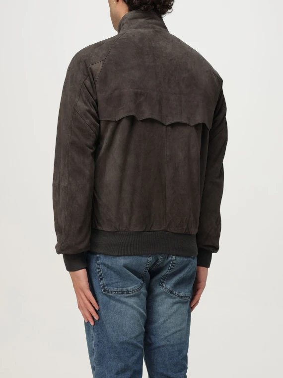 Dark brown front-zip jacket Baracuta