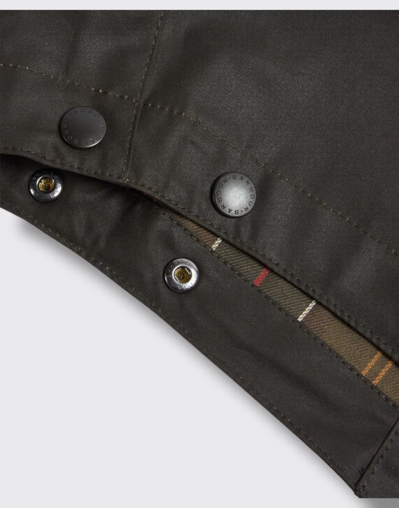 Olive waxed Sylkoil cotton hood BARBOUR