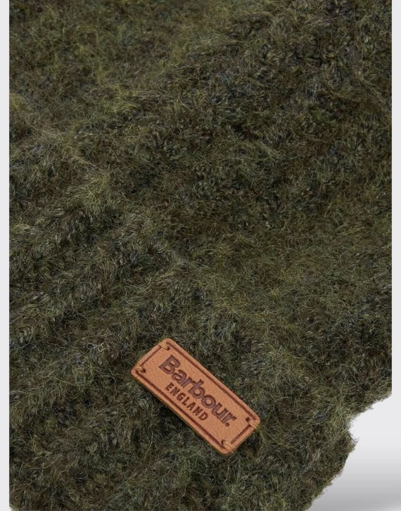 Green wool hat and scarf set BARBOUR