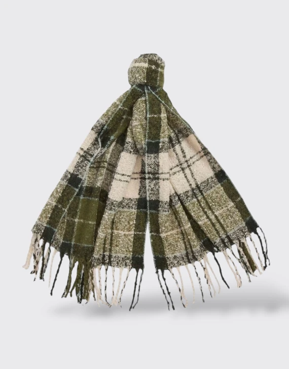 Green wool hat and scarf set BARBOUR