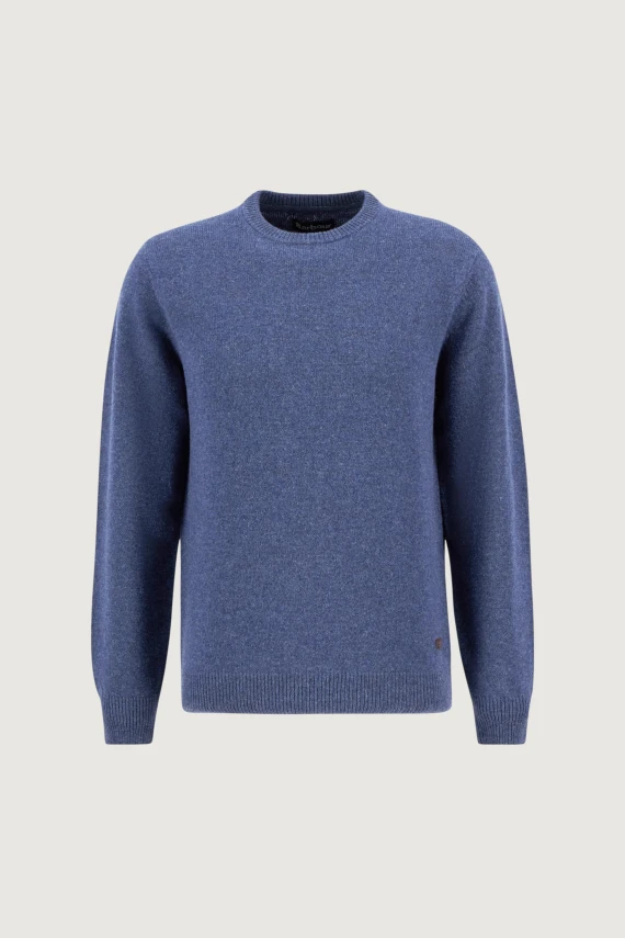 Maglione blu girocollo
