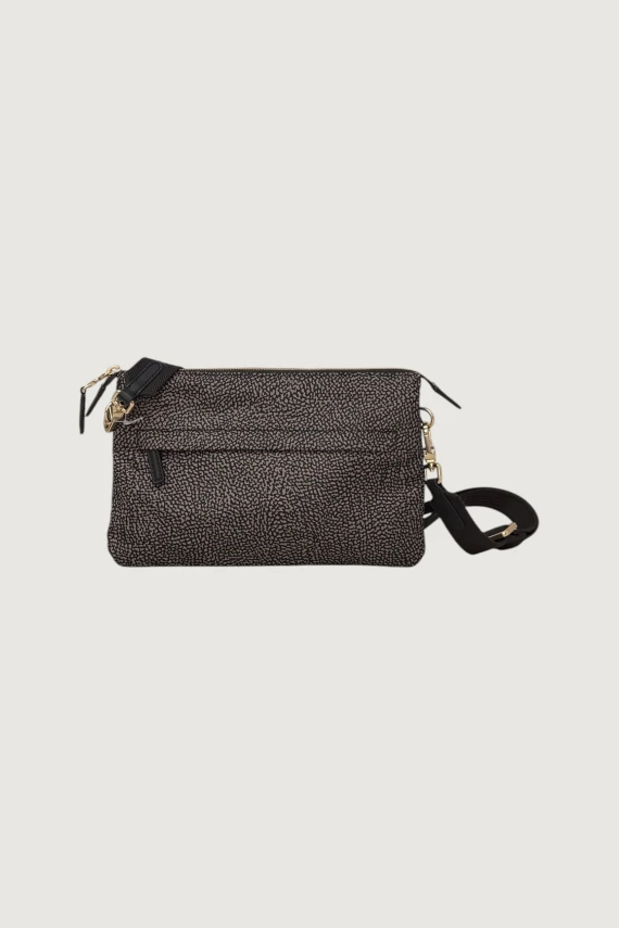 Dark grey crossbody bag with front flap Borbonese