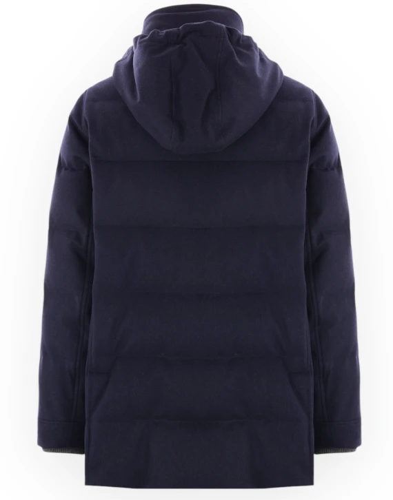 Parka in beaver di cashmere membrabato imbottito i