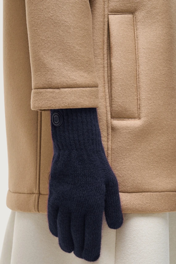 Blue merino wool gloves COLMAR