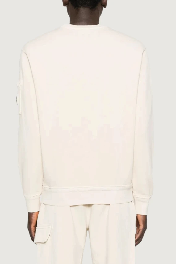 COTTON DIAGONAL FLEECE CREWNECK LENS SWEATSHIRT