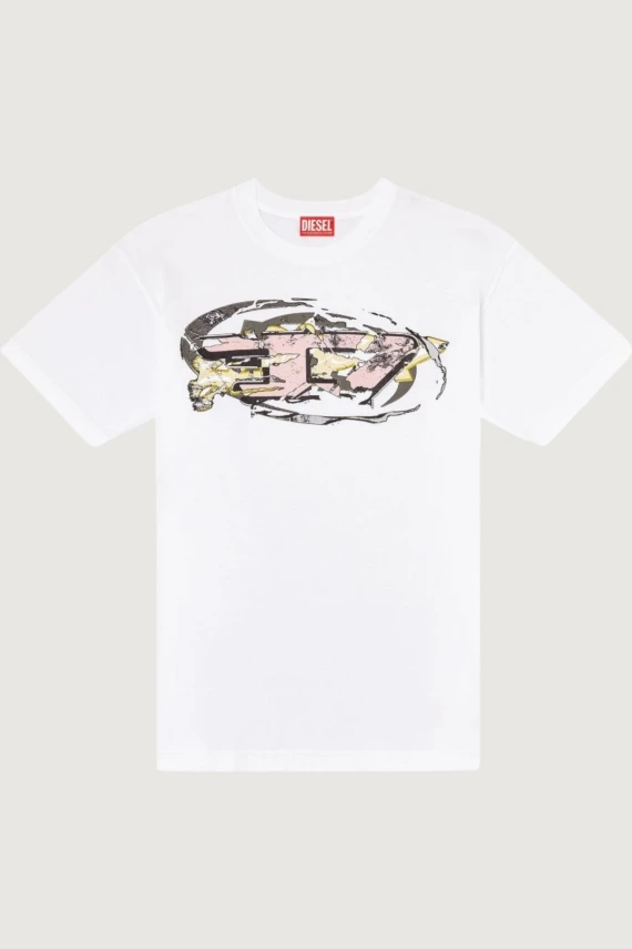 T-shirt bianca con stampa grafica