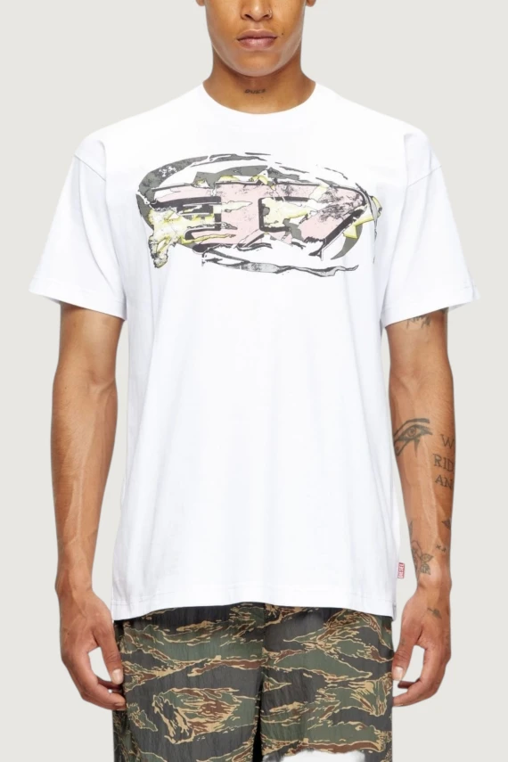White graphic print T-shirt DIESEL