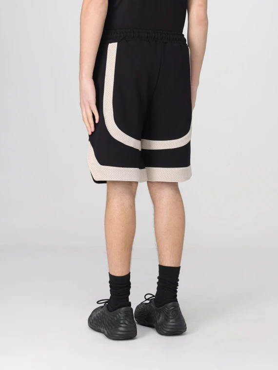 Black fleece Bermuda shorts DISCLAIMER
