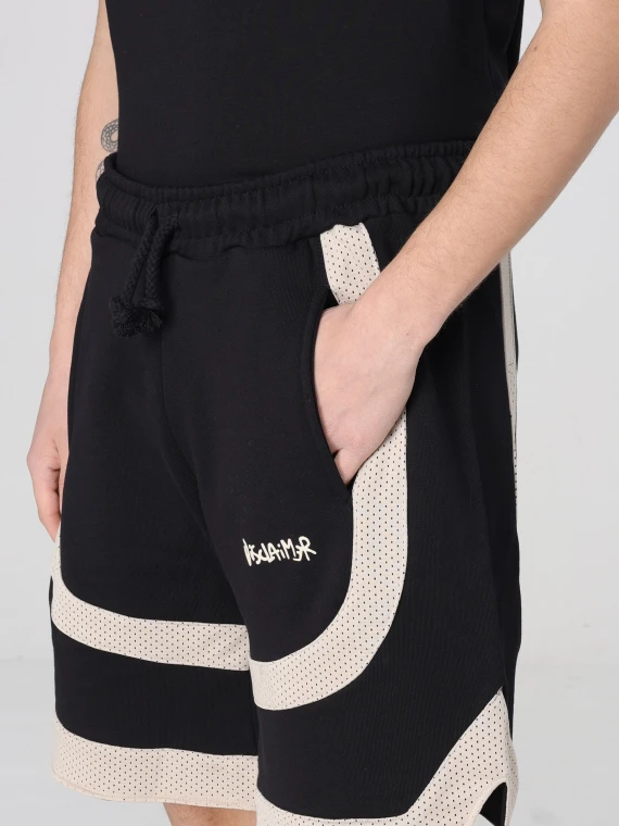 Black fleece Bermuda shorts DISCLAIMER