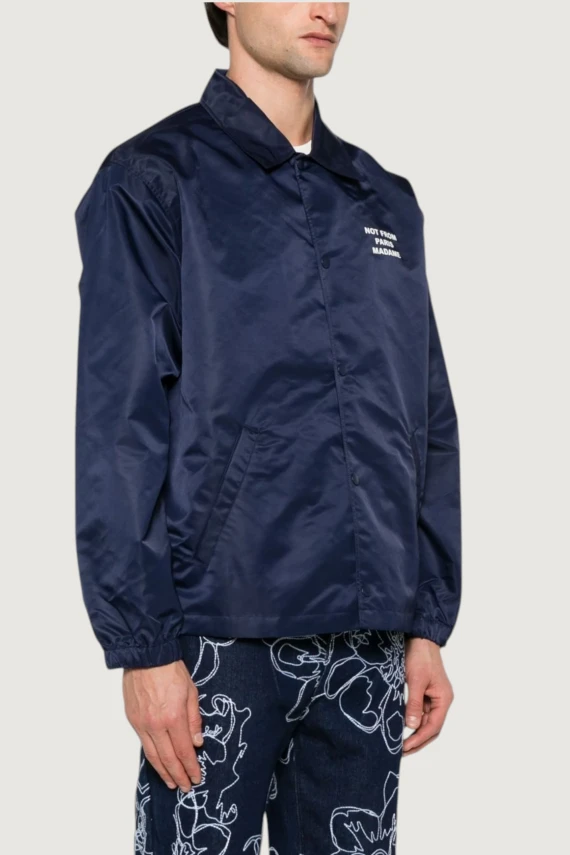 Dark blue nylon shirt jacket DRòLE DE