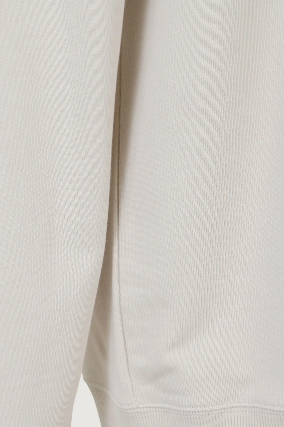 Light beige cotton crew-neck sweatshirt DRòLE DE