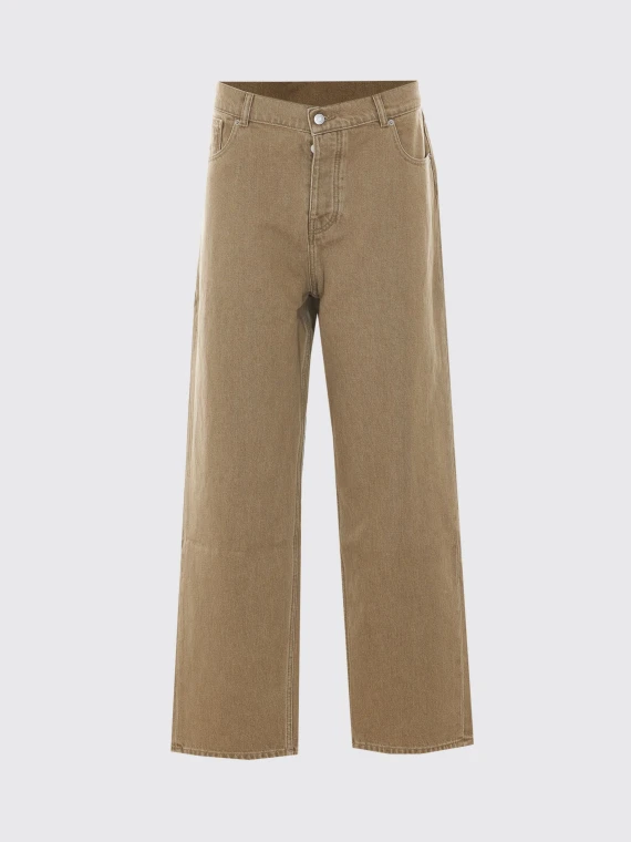 Khaki straight-leg jeans DRòLE DE