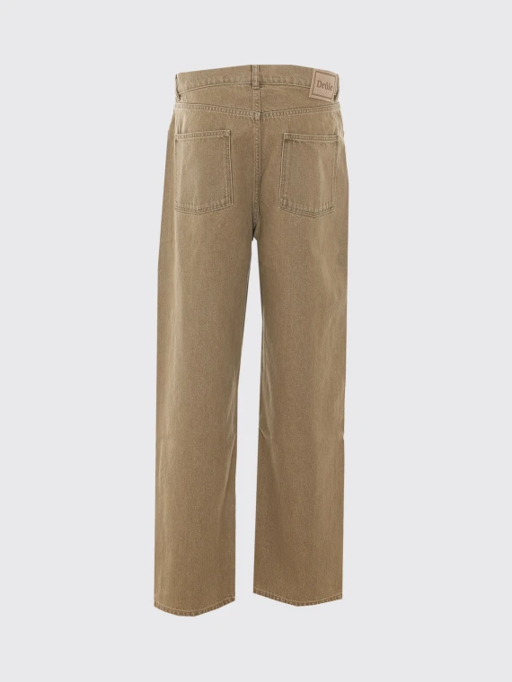 Khaki straight-leg jeans DRòLE DE