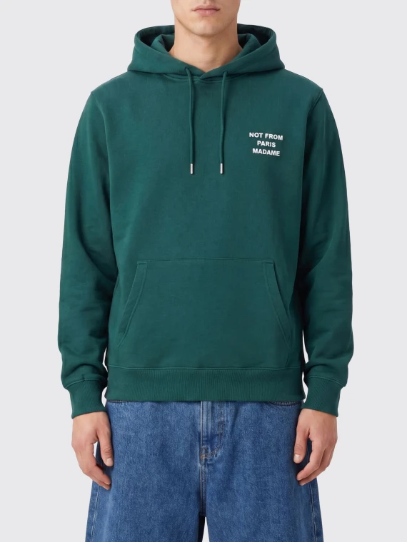 Green cotton hoodie DRòLE DE