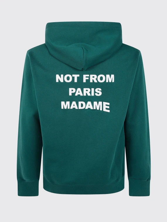 Green cotton hoodie DRòLE DE