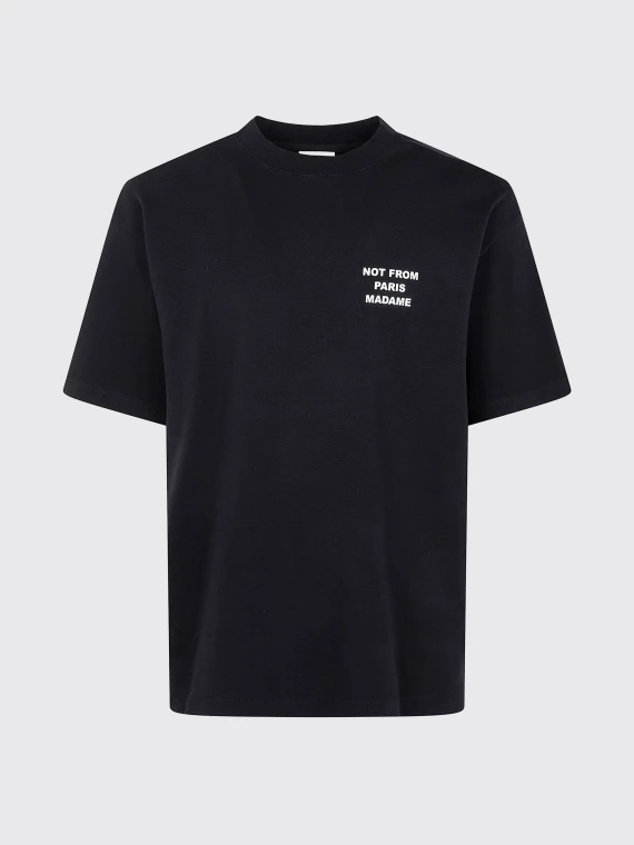 Black T-shirt with text print DRòLE DE
