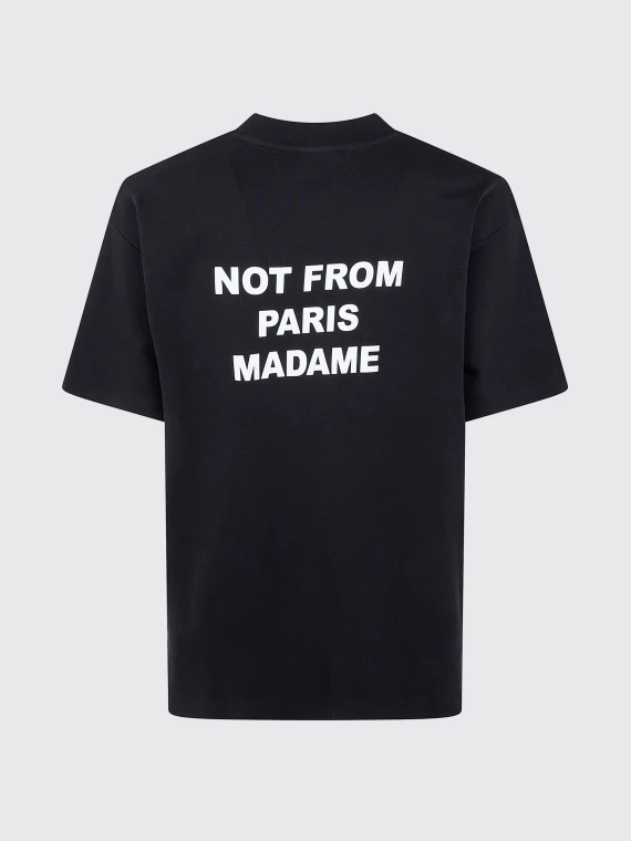 Black T-shirt with text print DRòLE DE