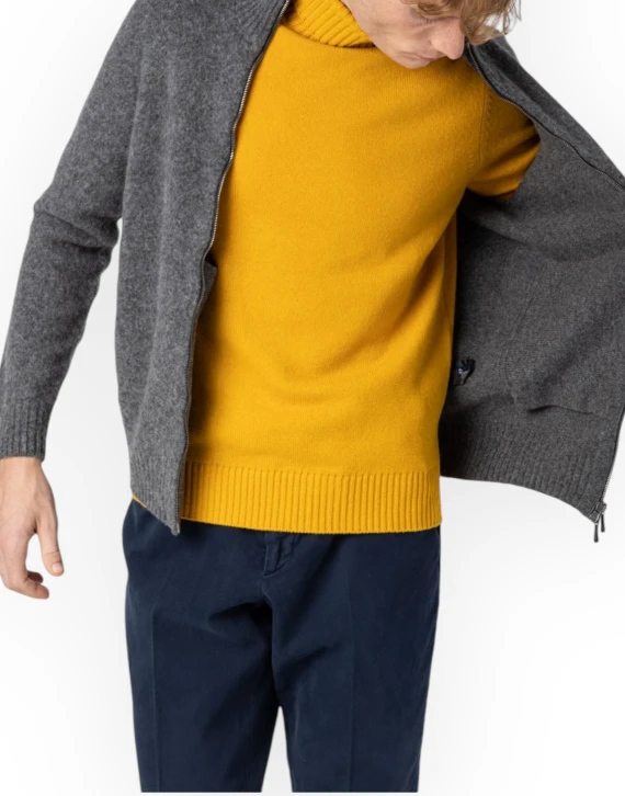 CARDIGAN C/ZIP GARZATO 