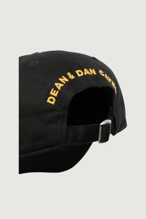 Black cotton gabardine baseball cap DSQUARED2