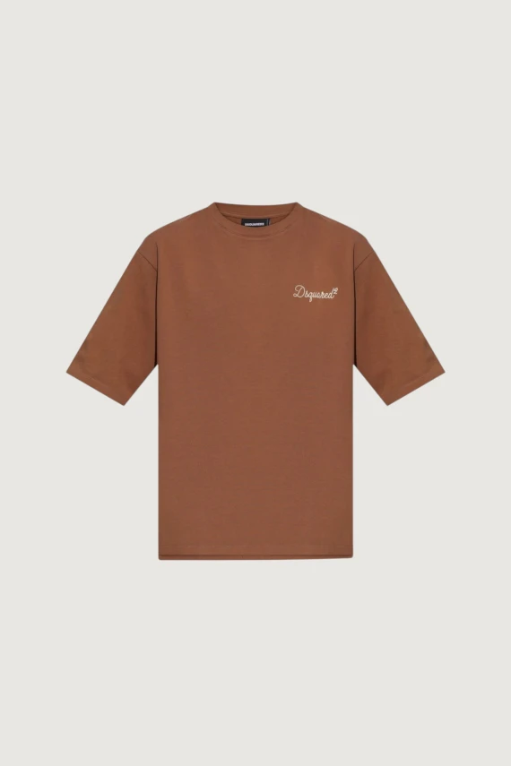 T-shirt marrone cioccolato loose
