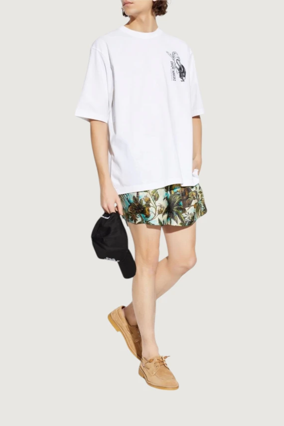 T-shirt bianca con grafica frontale DSQUARED2