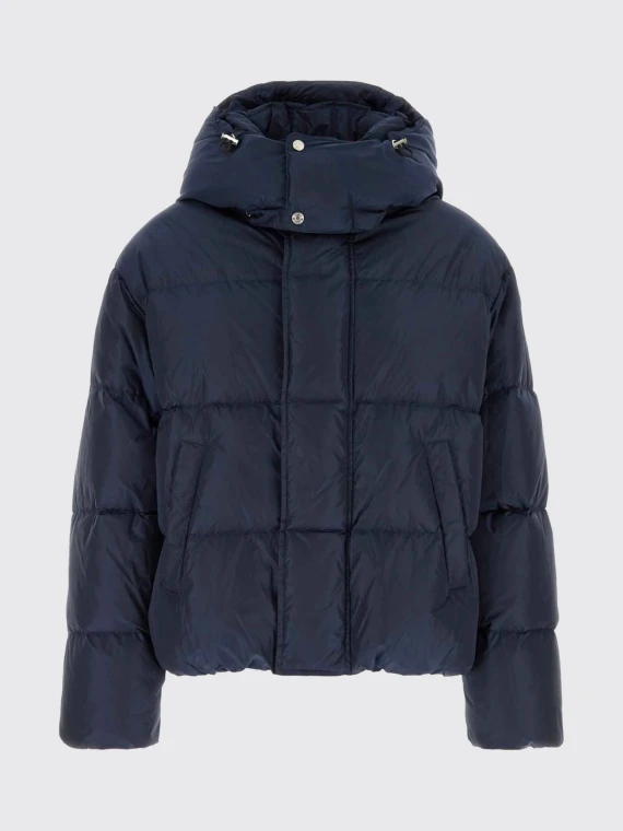 Giacca imbottita blu navy con cappuccio rimovibile DSQUARED2