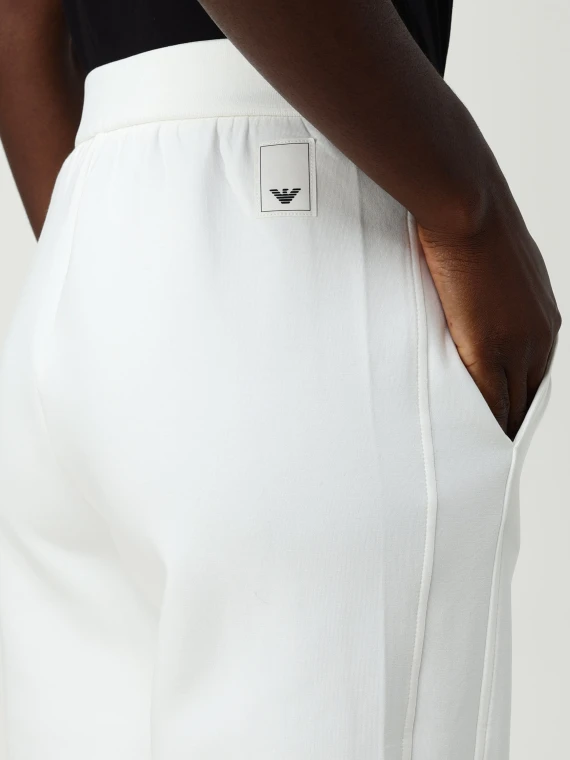 White wide-leg trousers EMPORIO ARMANI
