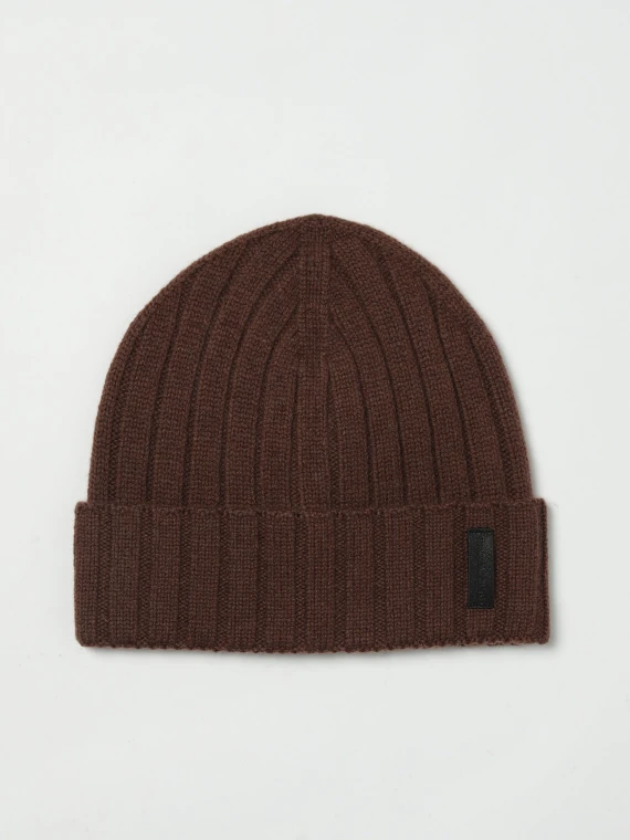 Cappello a cuffia in lana e cashmere