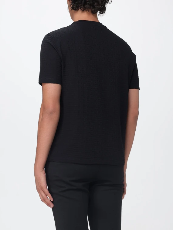 T-shirt nera in cotone EMPORIO ARMANI