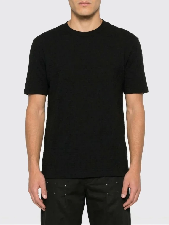 T-shirt nera in cotone