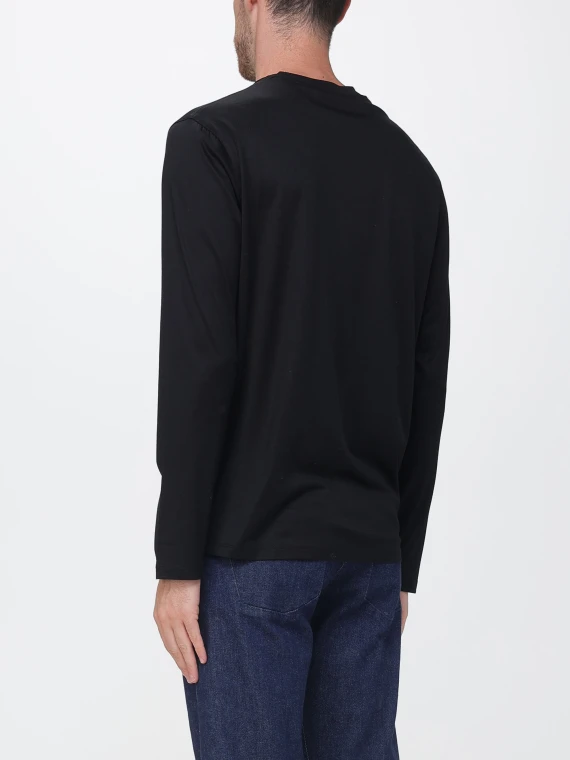 T-shirt nera a maniche lunghe EMPORIO ARMANI