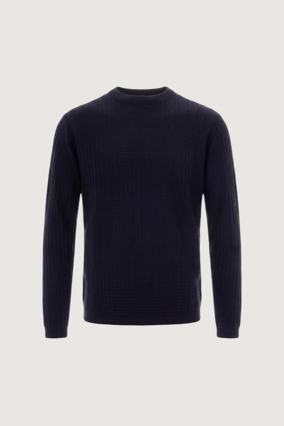 Maglione blu navy a girocollo