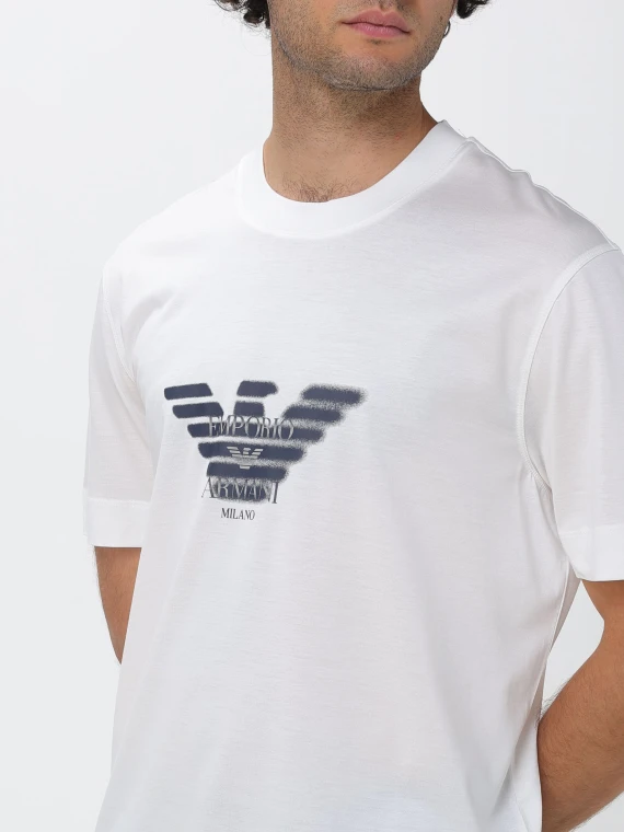 T-shirt bianca con logo centrale EMPORIO ARMANI