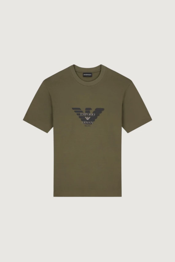T-shirt verde bosco con logo