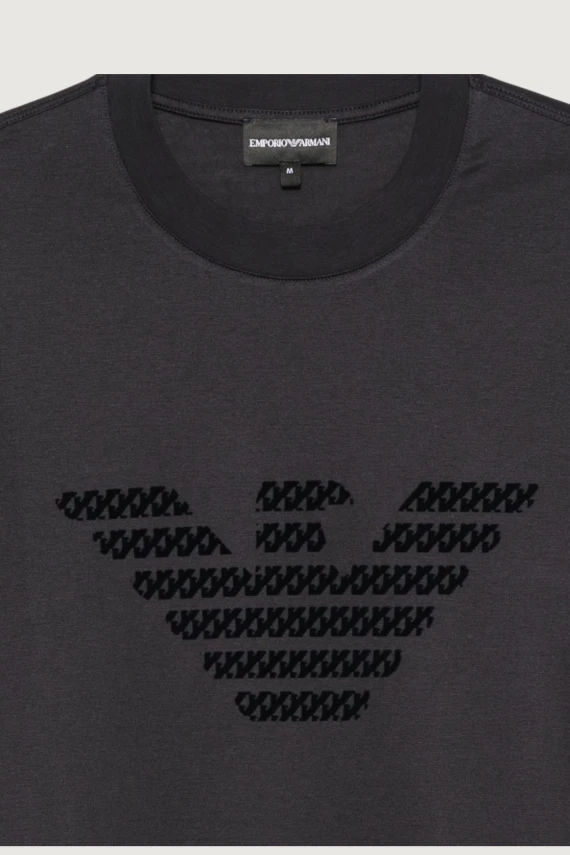 T-shirt nera con stampa grafica EMPORIO ARMANI