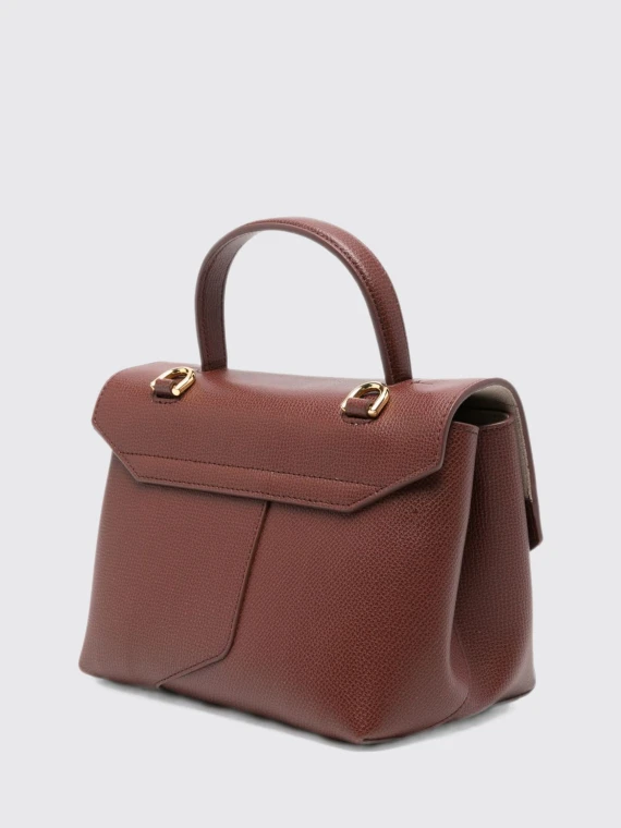 Dark brown leather top handle bag EMPORIO ARMANI