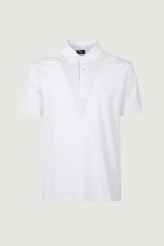 Polo in cotone bianco