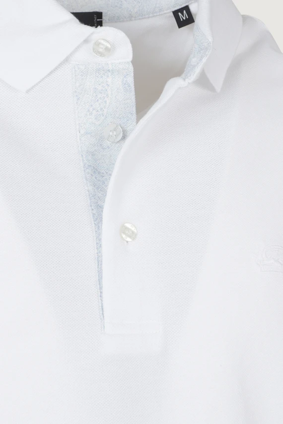 White cotton polo Etro