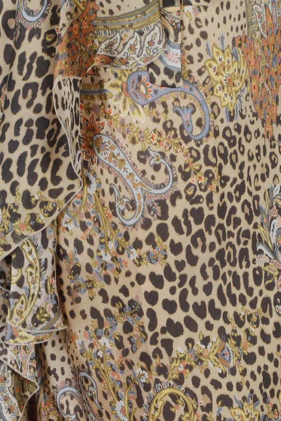 WOMEN'S MAXI WRAP SKIRT WITH HEM FLOUNCE