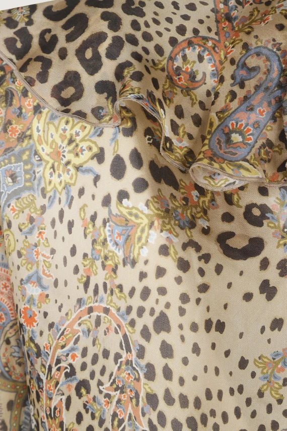 WOMEN'S FLARED SHIRT WITH RUFFLED COLLAR