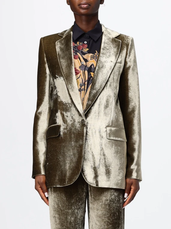 Blazer verde oliva metallizzato