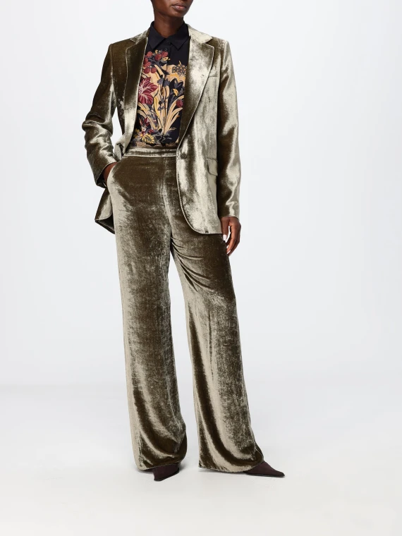 Olive metallic blazer ETRO DONNA