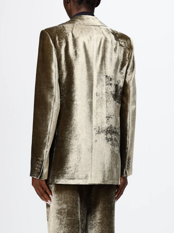 Olive metallic blazer ETRO DONNA