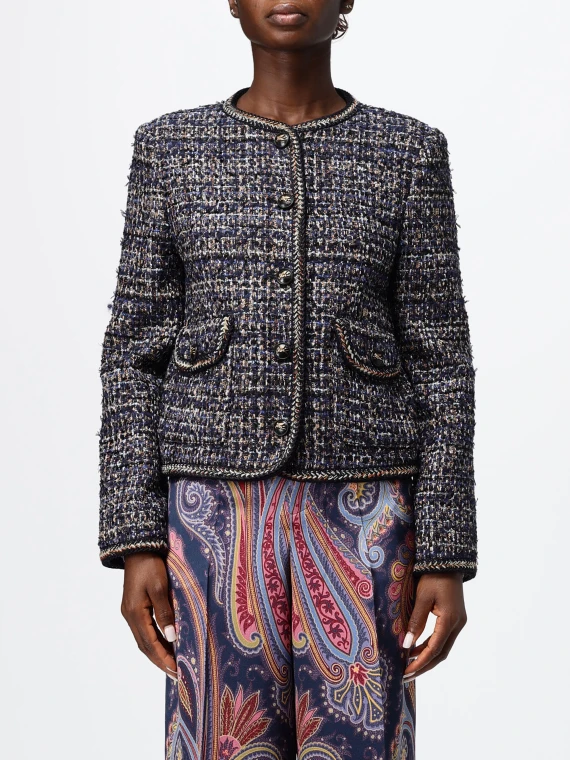 Giacca in tweed multicolore