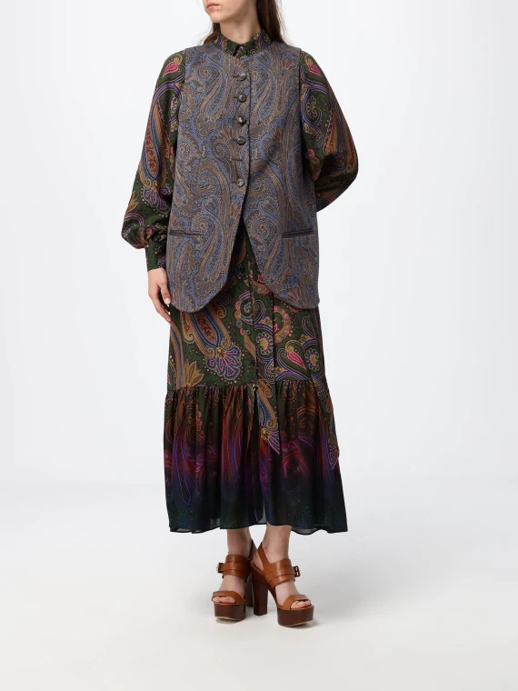 WOMEN'S A-LINE VEST WITH TRIMMING ETRO DONNA