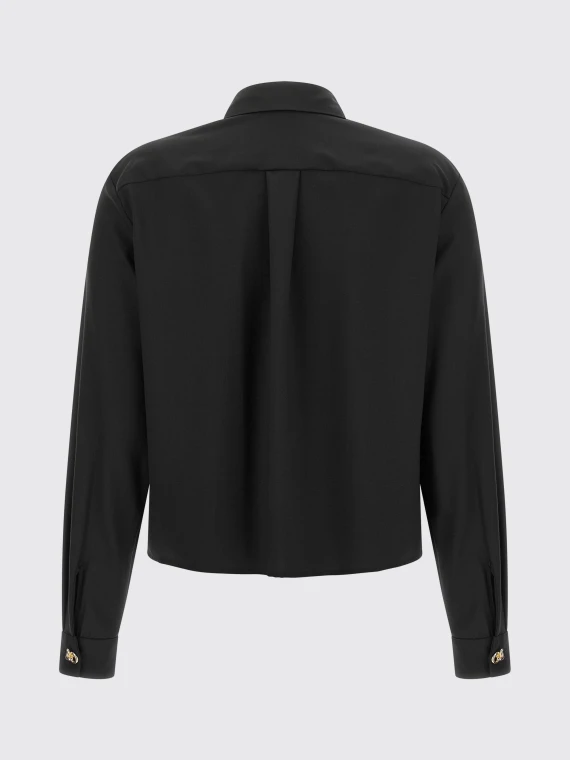 BOXY SHIRT IN FRESCOLANA WITH KNOT BUTTONS Fabiana Filippi