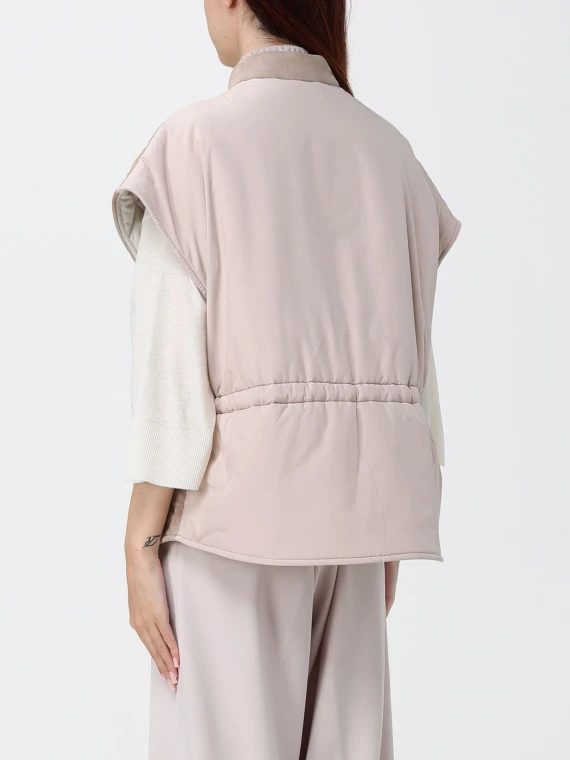 SUEDE COAT WITH DIAMOND-PATTERN QUILTING AND ULTRALI TECHNICAL DETAILS Fabiana Filippi